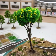 디랩 미니어처모형나무 디오라마 테라리움 조경 DIY장식 H=40mm 디오라마재료, H=90mm