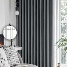 커튼킹 호텔식나비주름암막커튼 사계절 3중직 거실용 쉐도우암막커튼 창문용형상기억암막커튼 원톤 아일렛형 2장