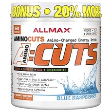 ALLMAX A:Cuts氨基酸能量飲沖泡粉, 藍樹莓, 1個, 252克