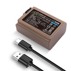 Sidande 適用SONY NP-FW50 相機USB充電式鋰電池 相機電池 備用電池, 1個, 單電池