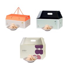 100% 국내산 찹쌀로 제조한 서해한과 명절선물 3종 세트, 4팩(450g~500g)