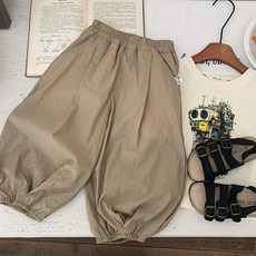 木野兒童服飾夏季a類九分褲湖州織裏童裝百搭休閒褲男女童防蚊褲, 130cm