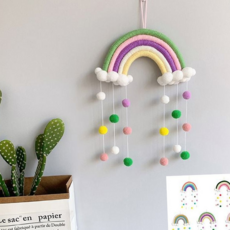 루체트리 무지개마크라메 벽장식 소품 촬영소품 인테리어 월데코 방꾸미기, CH5A-1