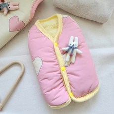 블랙 토끼하트패딩, 핑크, 1개