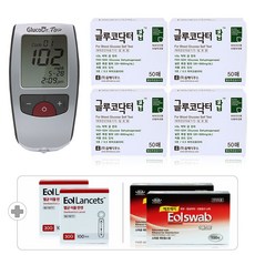 글루코닥터 탑 혈당계 풀세트(측정기+시험지 200매+침 200개+솜 200매), 1세트, AGM-4100