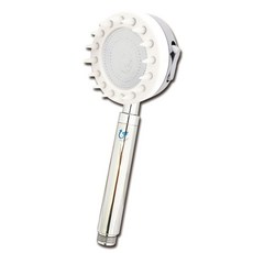 金牌獎 QSPA 增壓按摩刷 負離子花灑 亮銀健康款 抓頭皮刷背搓澡不求人 增壓節水過濾 安心洗澡, 1個