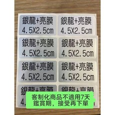 防水姓名貼/銀模亮模姓名貼4.5X2.5cm/工商用姓名貼/學生姓名貼/名字姓名貼, 1個, 27.銀龍亮模(100張),2.紅色字體無圖案