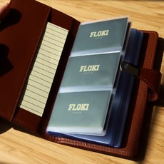 BoRang 비즈니스 가죽 명함 카드 보관함 150칸, 블랙