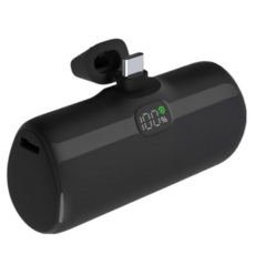 보바 20W 고속충전 PD 금속 거치대 도킹형 보조배터리 4800mAh, 블랙, VA-103(8핀)