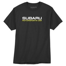 스바루 공식 모터스포츠 미국 로고 팬 티셔츠 WRX STI 임프레자 아웃백 4XL, Small, black