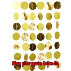 거울처럼 반짝이는 원형 화환 줄 파티 커튼 장식품 홈 데코, 1개, 2. Gold