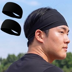 오직 11.5cm 와이드 땀흡수 헤어밴드 운동 빅사이즈 안감있음 필라테스 런닝 헬스, 블랙, 3개