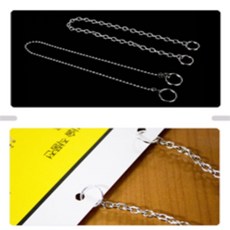 생활모아 걸이용 체인줄 목걸이클립, 체인형(은색줄)