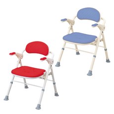 安壽 可收摺TS型大洗澡椅 可折疊式沐浴椅, 紅色, 1個