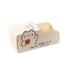 핫도그 박스 종이도시락 일회용 포장용기 토스트, 작은컬러손그림아침접시