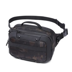 多功能大容量尼龍胸包 - 多層收納 防潑水斜背包, 1個, A款迷彩