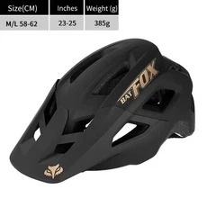 BATFOX mtb 헬멧 사이클링 남성 자전거 capacete ciclismo 초경량 산악 도로 casco Racing Speedframe, 303-1 블랙, 56-62cm, 10 Earl Black Gold