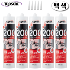 탑씰 F-200 방화용 백색 실리콘 실란트 300ml 노즐포함, 5개
