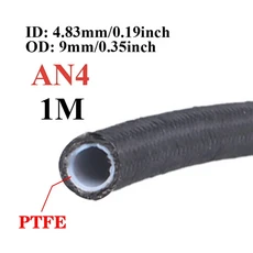 1M/2M/3M/5M AN3 범용 E85 연료 호스 오일 쿨러 라인 파이프 튜브 내부 PTFE 나일론 스테인레스 브레이드, 11 1m AN4