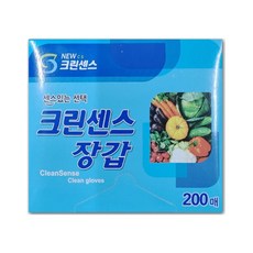 크린센스 크린센스 위생장갑 일회용 비닐장갑(신) 200매, 1개, 200개입