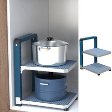 주방 코너 정리 스탠드 2단 정리대 가정용 jjc+153fE