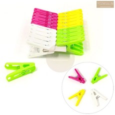 20개입 놀이용 플라스틱 칼라 컬러 색깔 빨래 집게 아이 유아 어린이, 기본, 1개