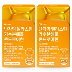 올리트루 난각막 엘라스틴 가수분해물 콘드로이친, 2개, 60정