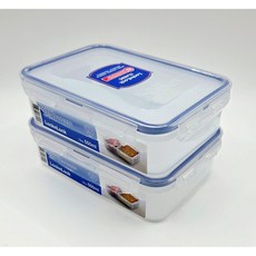 락앤락 직사각 칸칸이 밀폐 찬통 반찬 용기 550ml 2P 세트