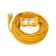 연장선 1.5SQ (20호) 2구멀티연장선 리드선 전기용품, 노란색, 1개, 17m