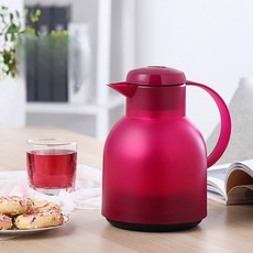 엠사쌈바 보온보냉 내부 디자인 모던 1L 컬러 유리 버튼물주전자