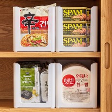 한누네 투명창 국내생산 팬트리 정리함, 4개, 화이트