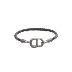 크리스찬 디올 중고 로고 디테일 레더 브레이슬릿