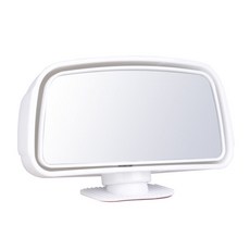 汽車輔助鏡 車用輔助后視鏡 新手倒車盲區360度旋轉廣角女司機輔助鏡小圓鏡, 白色一對（可360度旋轉）, 1個