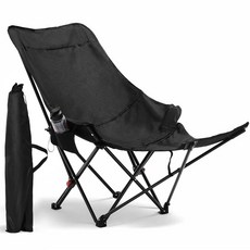 Karenhi 발판이 있는 휴대용 해먹 의자 조절 가능한 4가지 포지션 등받이가 있는 리클라이닝 캠핑 의자 149.7kg(330파운드) 지지력 캠핑 야외 파티오용 보관, Karenhi 발판이 있는 휴대용 해먹 의자 가능한 4