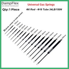 1PC 150N 34LB 8X18 강철 구멍이 소품 벤치 공압 유압 리프트는 가스 침대 지지대 야외 스트럿 있는 커버를 지원 스트럿, YQ 8 18 210 500