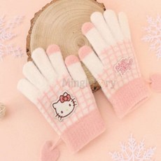 M9 헬로키티 하트 터치장갑 여아방한장갑 아동겨울장갑