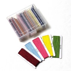 자수용 8m x 24색 면사 세트 실케이스 포함 프랑스자수, 24색 면사세트