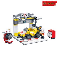 와이지통상 반바오 블록 타이어 검사장 풀백모터 BO8633 자동차 버스 작동완구, 1개