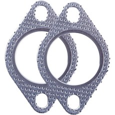 JOIUYOLJ 배기 플랜지 개스킷 1.5인치 2피스 2볼트 전방 다운 미드 캣백 매니폴드 파이프 머플러 튜브 터보 인비디아 교체 수리..., ID1.5