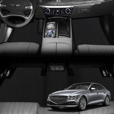 GMZ MOTORS 網眼3D緩衝汽車腳踏墊全套, Genesis G80 (RG3) (2020年~), 黑色