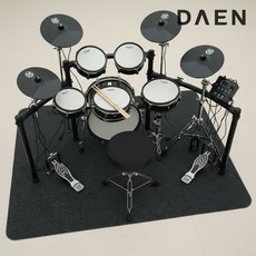 다앤몰 라이트 전자드럼매트 140X120cm 밀림방지 소음 진동방지 흡음 카페트매트, 1개, 레드와인(140x120cm HV라운드)