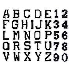 다람앤토리 열접착 와펜 알파벳 숫자 이니셜 자수패치, O, 1개