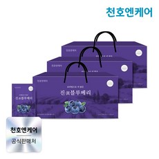 [천호엔케어] 진 블루베리 70mL 30개입 / 블루베리 즙 블루베리 주스 선물용 건강즙, 3박스, 2.1L