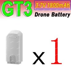 GT3 RC 쿼드콥터 교체용 배터리 액세서리 부품용 LSRC GT3 드론 배터리 3.7V 1800MAh, 2)GT3 BatteryX1