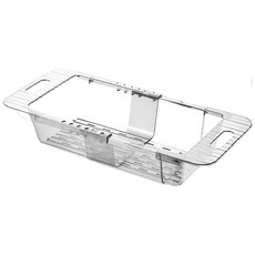 可伸縮濾水籃 20.5x36x8.5cm （可拉長至45cm）, 透明白, 1個