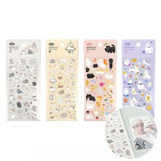 고양이 스티커 1매 인덱스스티커