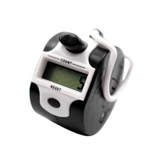 플라스틱 쉘 손 손가락 디스플레이 수동 카운트 집계 클리커 컬러 쉘 타이머 축구 골프 카운터 5 자리 숫자, 04 white