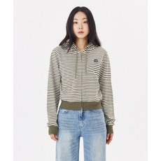 [국내매장정품] 마크곤잘레스 MARK GONZALES 우먼즈 클러브 스트라이프 후드집업 자켓 - OLIVE GREEN Z253WZH510931 143389