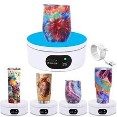 Riomh 텀블러용 텀블러 터너 회전 디스플레이 스탠드 컵 비디오 촬영용 360도 자동 음소거 턴테이블 스피닝 스탠드