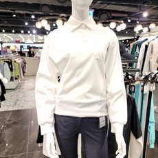 파사디 여자봄 소매셔링 와이셔츠 루즈핏 기본 소매셔링 티셔츠 깔끔티셔츠 넉넉한 에리티셔츠 P23STY133M